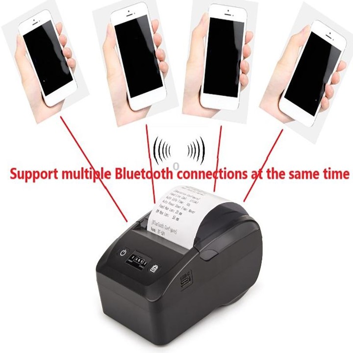 BT-581 58mm USB-C/Type-C + Bluetooth Portable Thermal Printer(EU Plug)