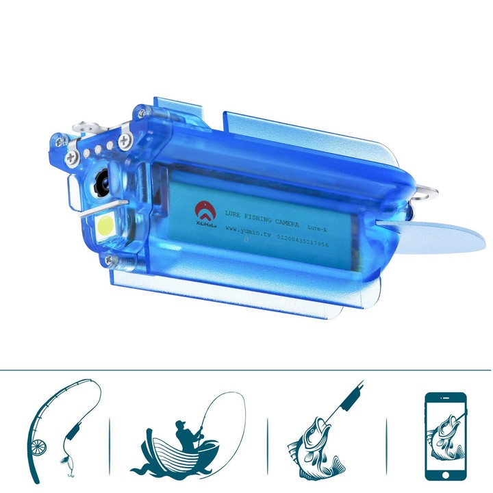 Lure 1080P Wireless Underwater Fishing Video Camera with Loop Recording / APP Remote Control(Blue)