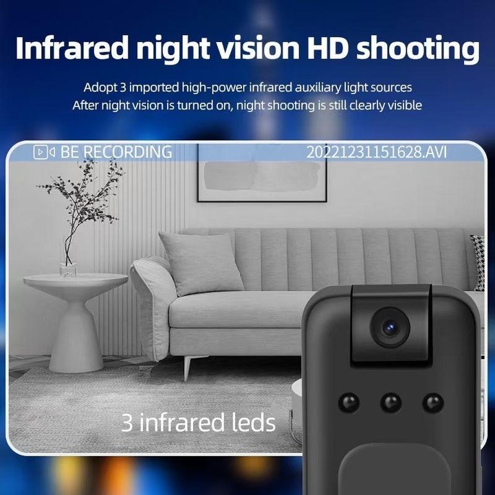 A14 HD Infrared Night Vision WiFi Motion Recorder(Black)