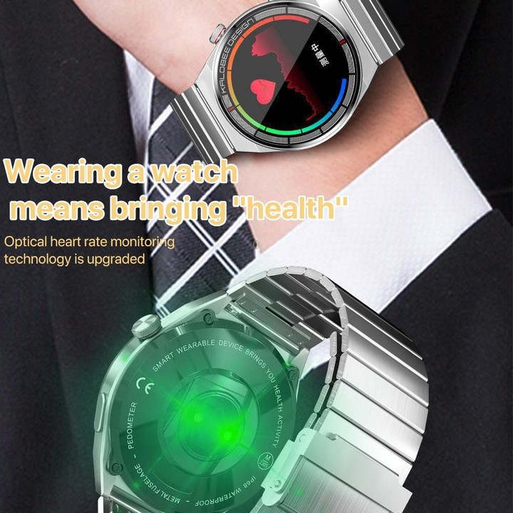 1.3 inch Leather Band IP68 Waterproof Smart Watch Support Bluetooth Call(Brown)