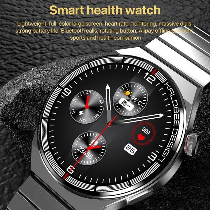1.3 inch Leather Band IP68 Waterproof Smart Watch Support Bluetooth Call(Brown)