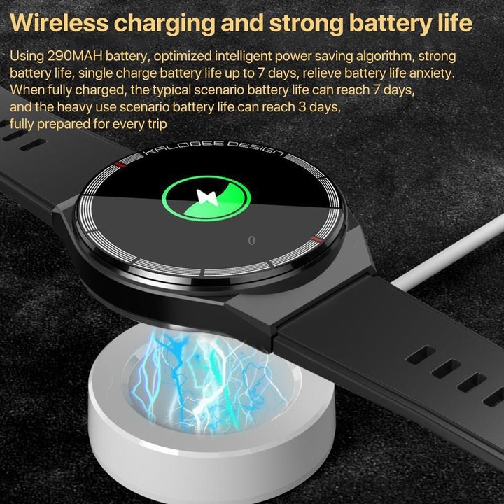 1.3 inch Leather Band IP68 Waterproof Smart Watch Support Bluetooth Call(Black)