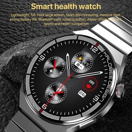 1.3 inch Leather Band IP68 Waterproof Smart Watch Support Bluetooth Call(Black)