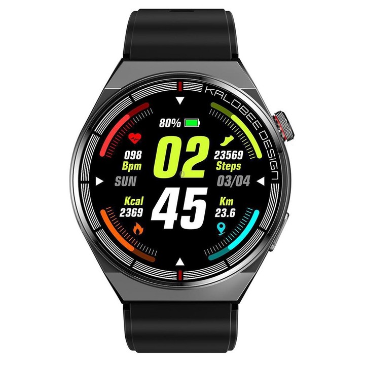 1.3 inch Silicone Band IP68 Waterproof Smart Watch Support Bluetooth Call(Black)