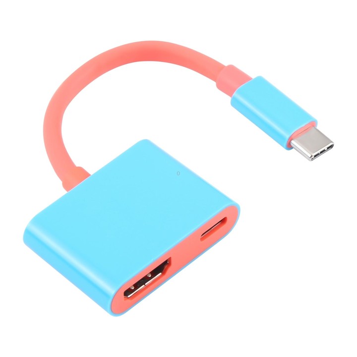 2 in 1 USB-C / Type-C to HDMI + USB-C / Type-C Video Converter for Switch / Steam