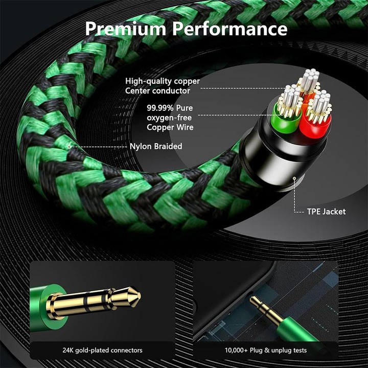 3.5mm Male to Dual 3.5mm Audio + Microphone 2 in 1 Audio Adapter Cable, Length:2m(Green)