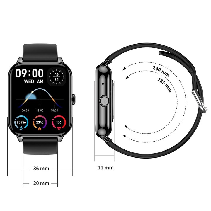 CY13 1.9 inch IPS Square Screen Smart Watch Supports Bluetooth Calls / Health Monitoring(Gold)