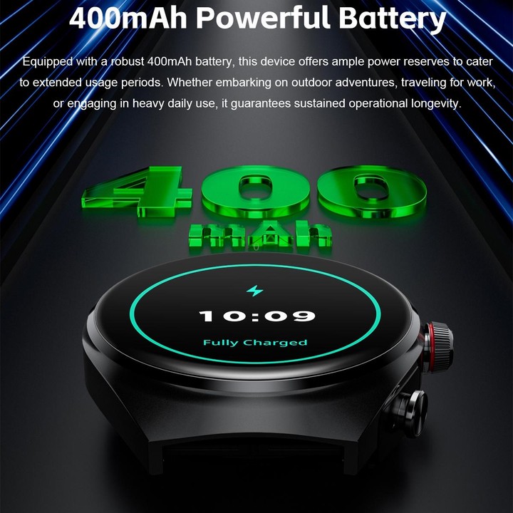 G95 1.53 inch IPS Screen 2 in 1 Bluetooth Earphone Smart Watch(Black)