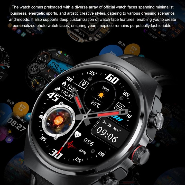 G95 1.53 inch IPS Screen 2 in 1 Bluetooth Earphone Smart Watch(Black)