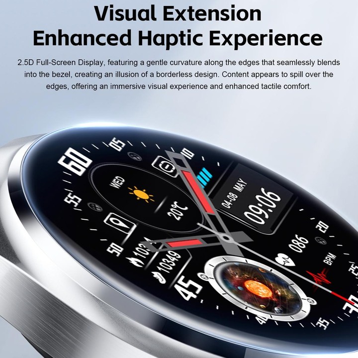 G95 1.53 inch IPS Screen 2 in 1 Bluetooth Earphone Smart Watch(Silver)