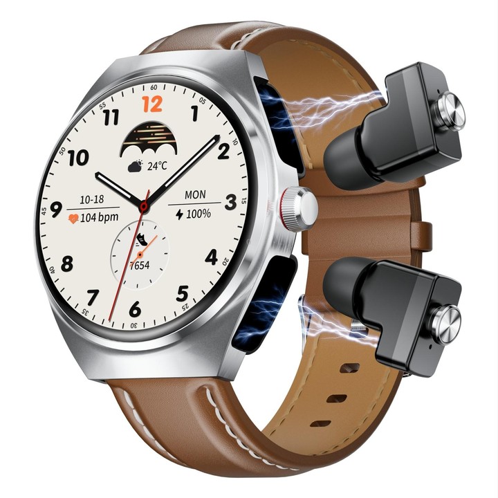 G95 1.53 inch IPS Screen 2 in 1 Bluetooth Earphone Smart Watch(Silver)