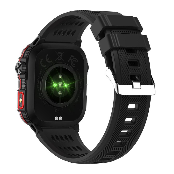 HT29 2.01 inch IPS Screen Triple Proof Smart Watch with Banknote Detector Light(Black)