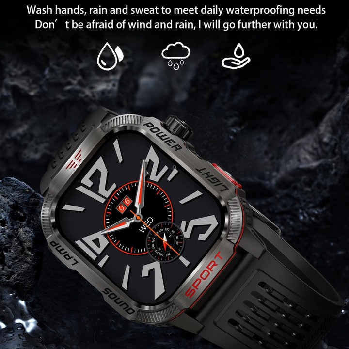 HT29 2.01 inch IPS Screen Triple Proof Smart Watch with Banknote Detector Light(Green)