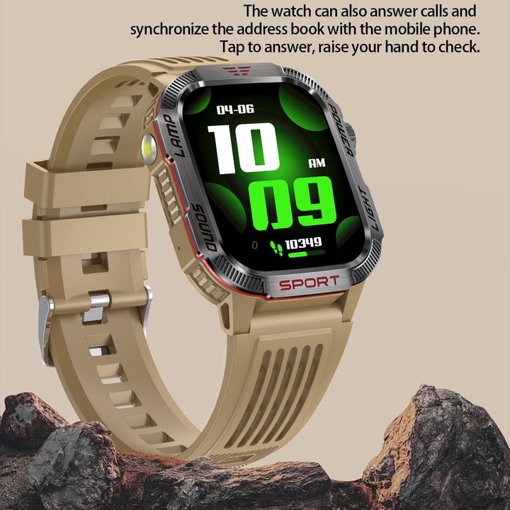 HT29 2.01 inch IPS Screen Triple Proof Smart Watch with Banknote Detector Light(Green)