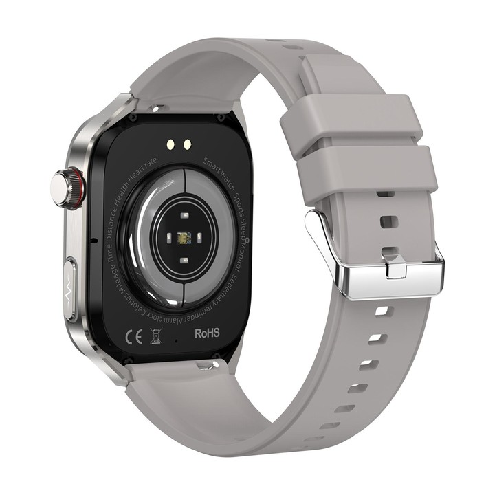 TK16 2.04 inch LCD Screen Silicone Strap Smart Watch Supports Health Monitoring(Grey)