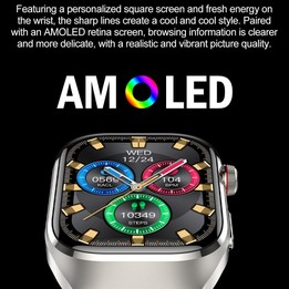 TK16 2.04 inch LCD Screen Steel Strap Smart Watch Supports Health Monitoring(Black)