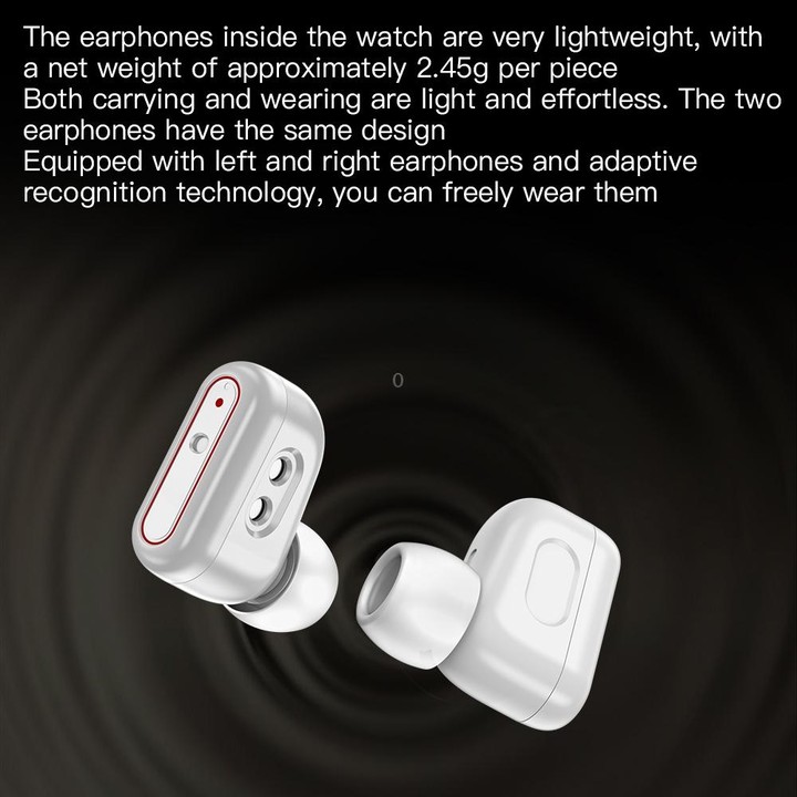 X9 1.85 inch Square Screen 2 in 1 Bluetooth Earphone Smart Watch(Gold Pink)