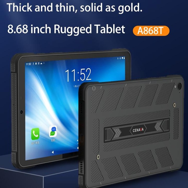 CENAVA A868T IP68 Rugged Tablet PC, 8GB+128GB, 8.68 inch Android 13 MT8788 Octa Core, 4G Network(EU Plug)