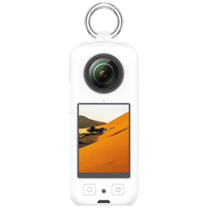 For Insta360 X4 Portable Silicone Protective Case(White)