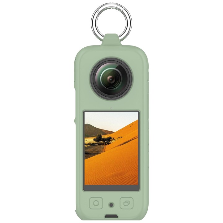 For Insta360 X4 Portable Silicone Protective Case(Ice Green)