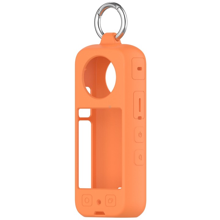 For Insta360 X4 Portable Silicone Protective Case(Orange)