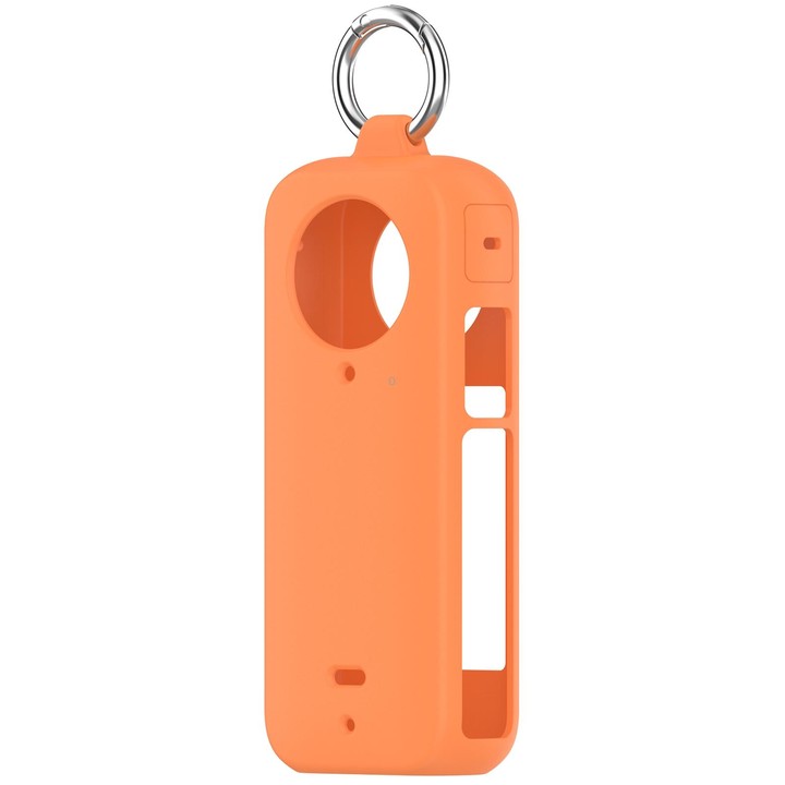 For Insta360 X4 Portable Silicone Protective Case(Orange)