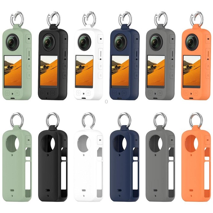 For Insta360 X4 Portable Silicone Protective Case(Dark Grey)