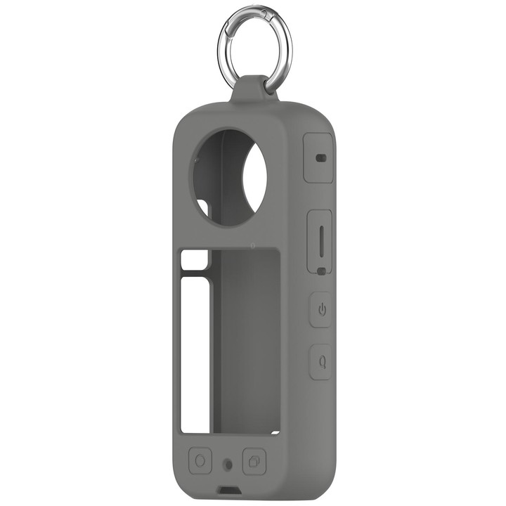 For Insta360 X4 Portable Silicone Protective Case(Dark Grey)