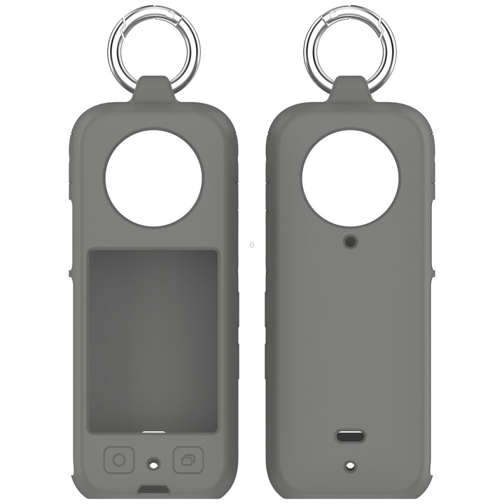 For Insta360 X4 Portable Silicone Protective Case(Dark Grey)