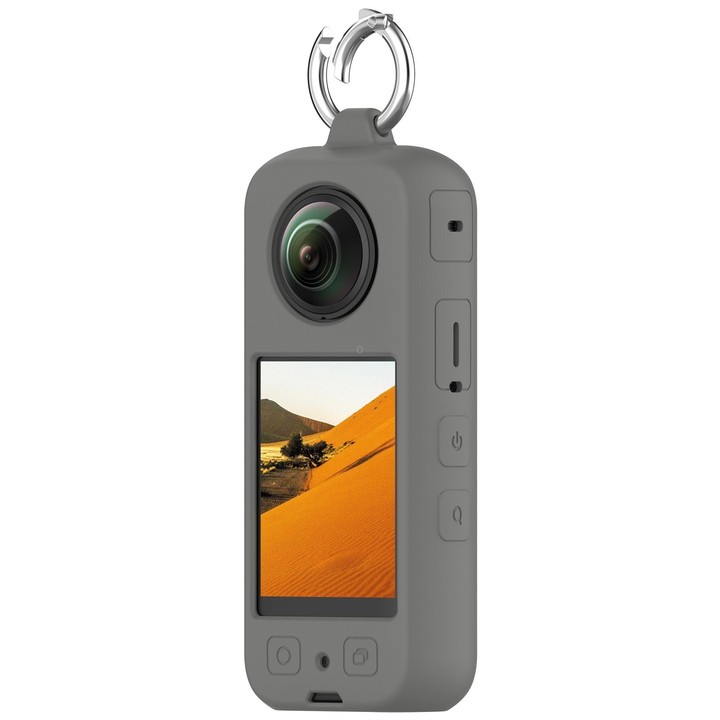 For Insta360 X4 Portable Silicone Protective Case(Dark Grey)