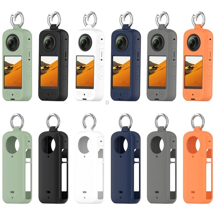 For Insta360 X4 Portable Silicone Protective Case(Midnight Blue)