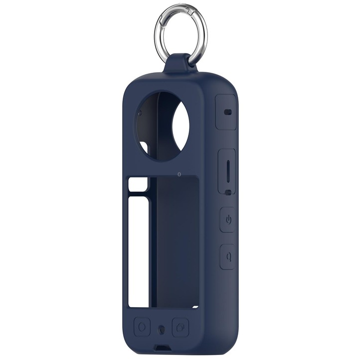 For Insta360 X4 Portable Silicone Protective Case(Midnight Blue)