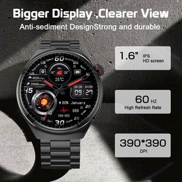 LF38 1.6 inch IPS Screen Steel Strap Smart Watch Supports Blood Oxygen Monitoring(Silver)
