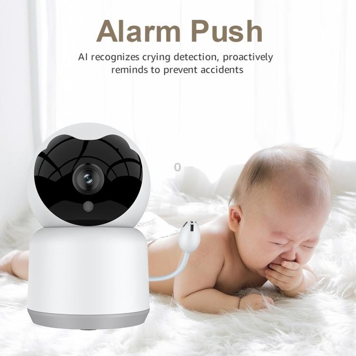 YT51 1920x1080 Home Baby Wireless Camera, with Temperature and Humidity Sensor EU Plug(White)