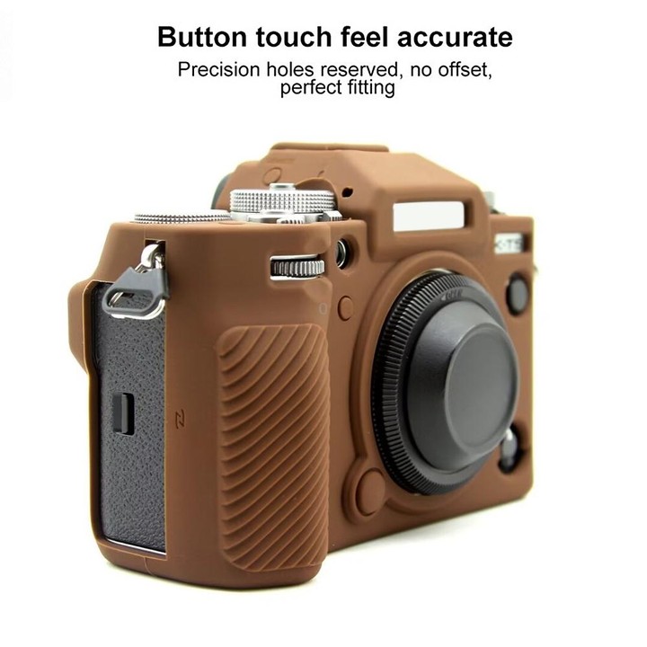 For FUJIFILM X-T5 Soft Silicone Protective Case(Coffee)