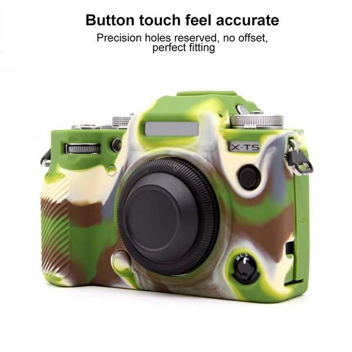 For FUJIFILM X-T5 Soft Silicone Protective Case(Camouflage)