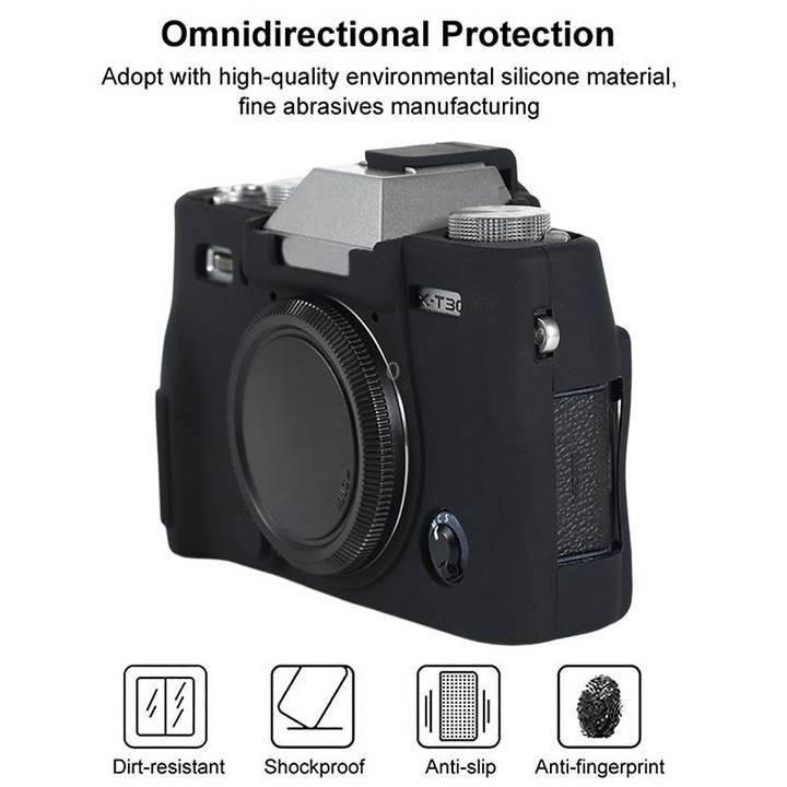 For FUJIFILM X-T30 II Soft Silicone Protective Case(Black)