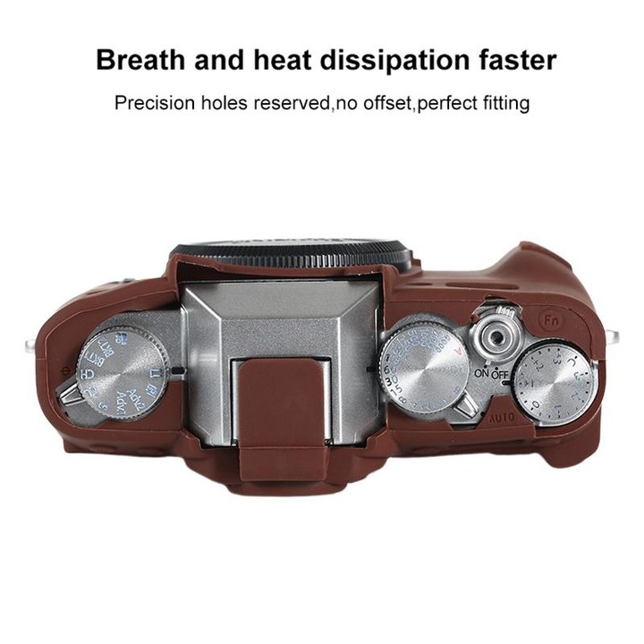 For FUJIFILM X-T30 II Soft Silicone Protective Case(Coffee)