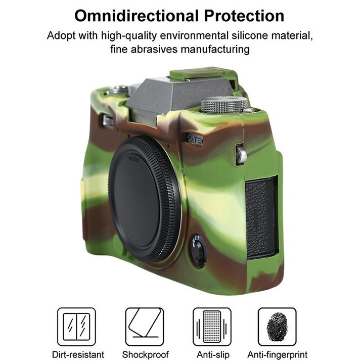 For FUJIFILM X-T30 II Soft Silicone Protective Case(Camouflage)