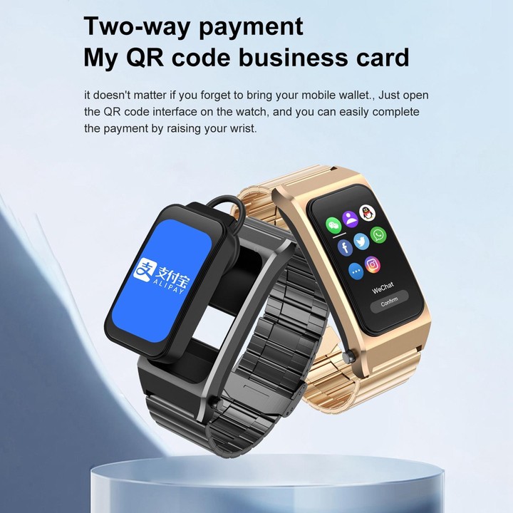 B7 Pro 1.5 inch 2 in 1 Bluetooth Earphone Silicone Strap Smart Watch, Support Heart Rate / Sleep Monitoring(Black)