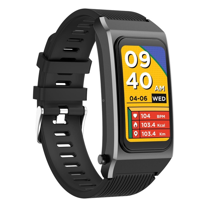 B7 Pro 1.5 inch 2 in 1 Bluetooth Earphone Silicone Strap Smart Watch, Support Heart Rate / Sleep Monitoring(Black)