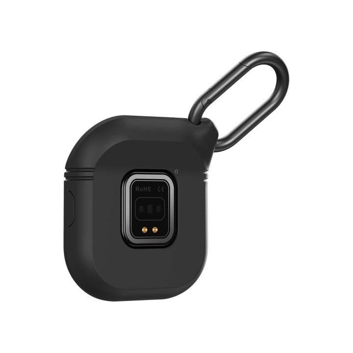 D8 Pro 2.01 inch 2 in 1 Bluetooth Earphone Steel Strap Smart Watch, Support NFC with Cover(Black)