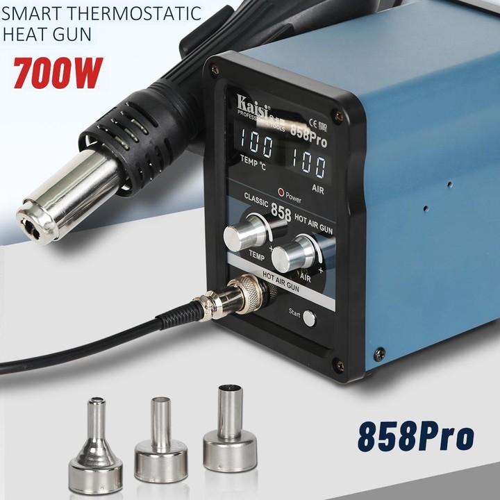 Kaisi 858Pro Smart Sleep Lead-free Digital Display Hot Air Gun Desoldering Station, Plug:EU Plug