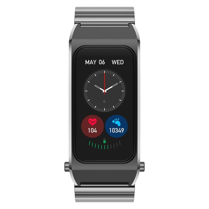 B7 Pro 1.5 inch 2 in 1 Bluetooth Earphone Silicone Strap Smart Watch, Support Heart Rate / Sleep Monitoring(Black)