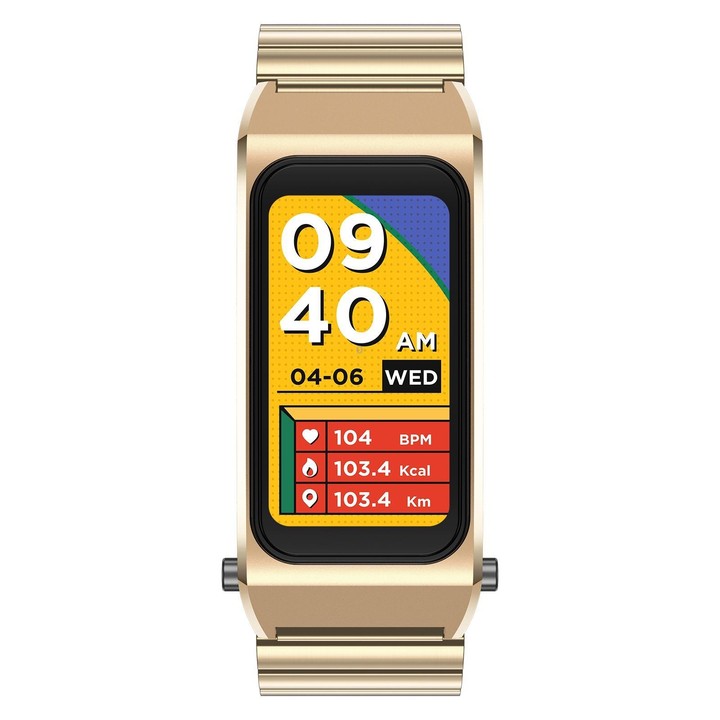 B7 Pro 1.5 inch 2 in 1 Bluetooth Earphone Silicone Strap Smart Watch, Support Heart Rate / Sleep Monitoring(Gold)