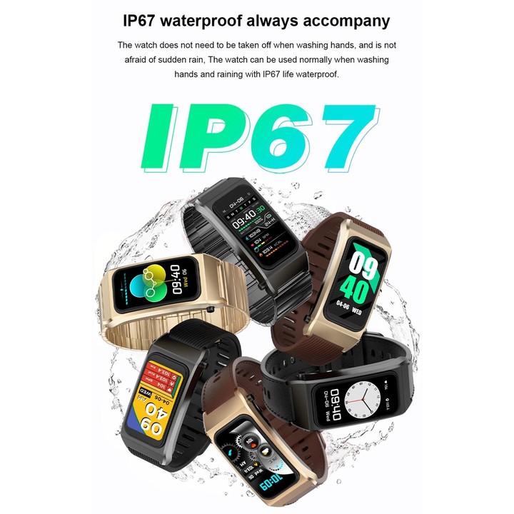 B7 Pro 1.5 inch 2 in 1 Bluetooth Earphone Silicone Strap Smart Watch, Support Heart Rate / Sleep Monitoring(Gold)