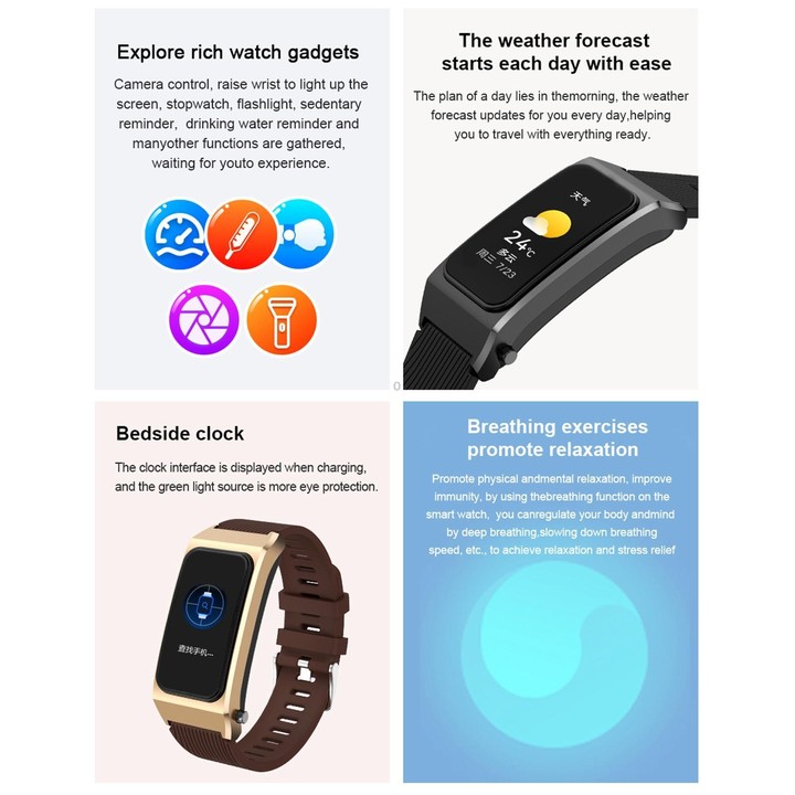 B7 Pro 1.5 inch 2 in 1 Bluetooth Earphone Silicone Strap Smart Watch, Support Heart Rate / Sleep Monitoring(Gold)