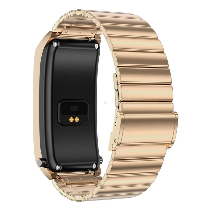 B7 Pro 1.5 inch 2 in 1 Bluetooth Earphone Silicone Strap Smart Watch, Support Heart Rate / Sleep Monitoring(Gold)