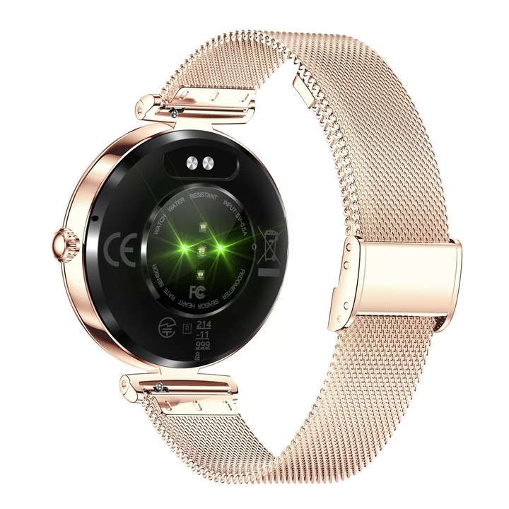 NX17 Pro 1.19 inch AMOLED Screen Steel Strap Smart Watch, Support Health Monitoring / Bluetooth Call(Gold)