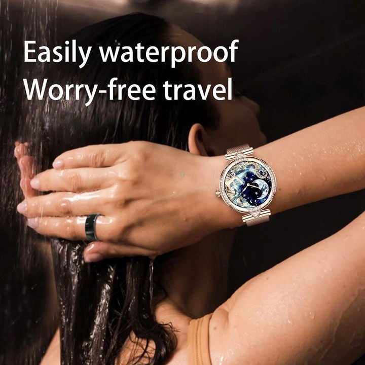 NX17 Pro 1.19 inch AMOLED Screen Steel Strap Smart Watch, Support Health Monitoring / Bluetooth Call(Gold)